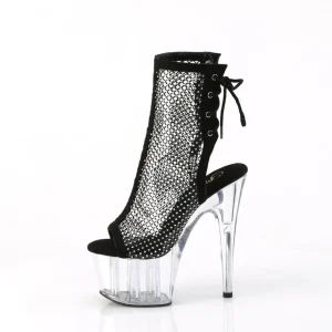 Noirs pierre strass 18 cm ADORE-1018RM bottines talons hauts pleaser