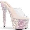 Opale 18 cm ADORE-701LG etincelle plateforme mules talons hauts