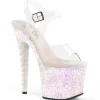 Opale Glitter 18 cm UNICORN-708LG Talons Aiguilles Plateforme