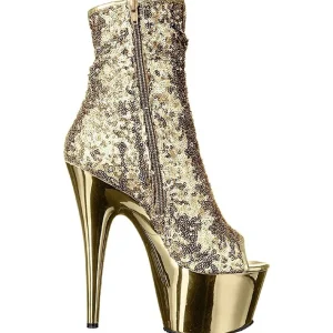 Or 18 cm ADORE-1008SQ bottines a paillettes pour femmes