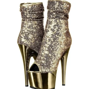 Or 18 cm ADORE-1008SQ bottines a paillettes pour femmes