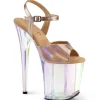 Or 20 cm FLAMINGO-809HT Hologramme talons avec plateforme