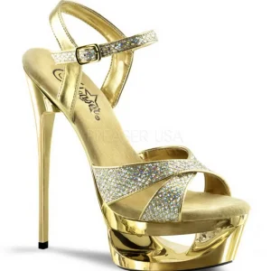 Or Etincelle 16,5 cm Pleaser ECLIPSE-619G Chaussures Stilettos