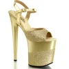 Or Glitter 20 cm Pleaser FLAMINGO-809-2G Talons Aiguilles Plateforme