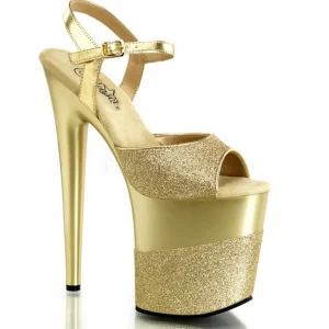 Or Glitter 20 cm Pleaser FLAMINGO-809-2G Talons Aiguilles Plateforme