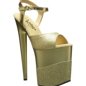 Or Glitter 20 cm Pleaser FLAMINGO-809-2G Talons Aiguilles Plateforme