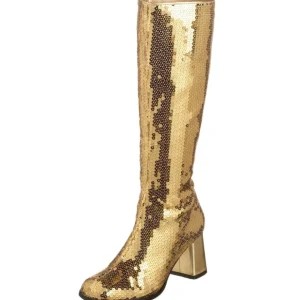 Or Paillettes 8 cm SPECTACUL disco bottes à talon carré années 70 pour Hommes