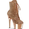 Or Rose pierre strass 18 cm ADORE-1020CHRS bottines talons hauts pleaser