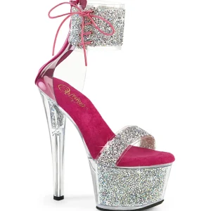 Pink 18 cm SKY-327RSI talon haut avec manchette de cheville strass