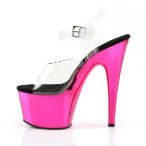 Plateforme chromé pink 18 cm Pleaser ADORE-708 talons hauts de stripteaseuses