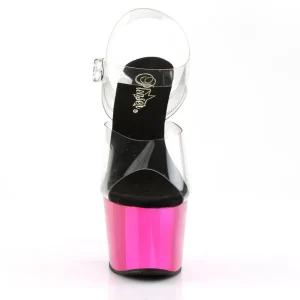 Plateforme chromé pink 18 cm Pleaser ADORE-708 talons hauts de stripteaseuses