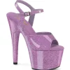 Pourpre 18 cm ADORE-709GP etincelle sandales avec plateforme