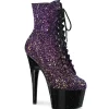 Pourpre glitter 18 cm ADORE-1020OMBG exotic bottines de pole dance