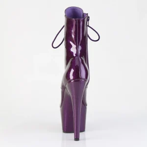 Pourpre glitter 18 cm peep toe pleaser bottines talons hauts femme