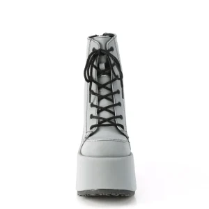 Réfléchissants 13 cm CAMEL-203 femmes bottines plateforme épais talon chunky gris