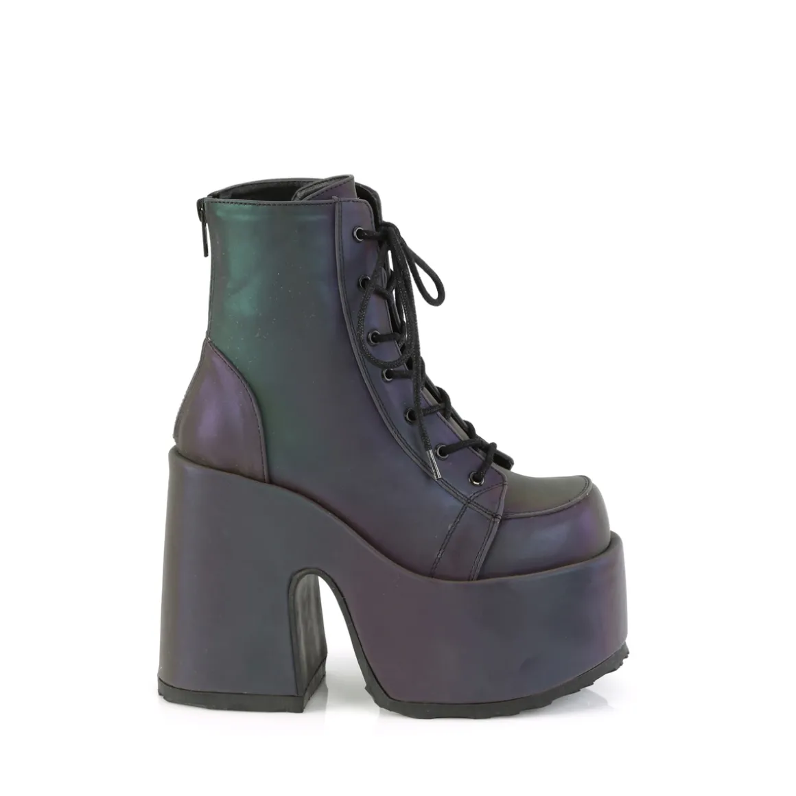 rflchissants__cm_camel_fe_4.webp Réfléchissants 13 cm CAMEL-203 femmes bottines plateforme épais talon chunky vertes