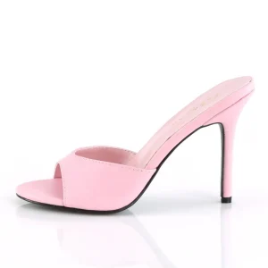 Rose 10 cm CLASSIQUE-01 grande taille mules femmes