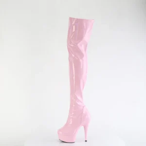 Rose 15 cm DELIGHT-3000HWR Hologramme bottes overknee plateforme de pole dance