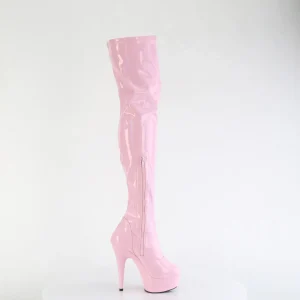 Rose 15 cm DELIGHT-3000HWR Hologramme bottes overknee plateforme de pole dance