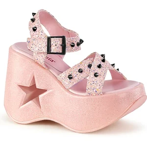 Rose 13 cm DemoniaCult DYNAMITE-02 sandales lolita talons compensées