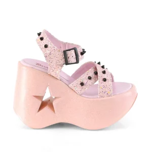 Rose 13 cm DemoniaCult DYNAMITE-02 sandales lolita talons compensées