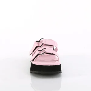Rose 6,5 cm DemoniaCult FLIP-12 mules plateforme de emo gothic