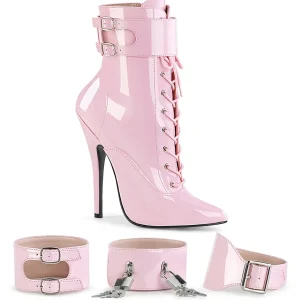 Rose 15 cm DOMINA-1023 bottines stiletto à talon aiguille