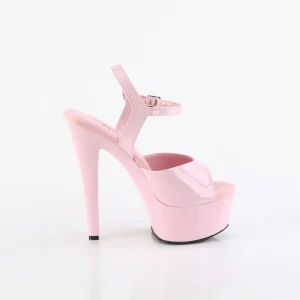 Rose 15 cm GLEAM-609 chaussures plateforme et talons