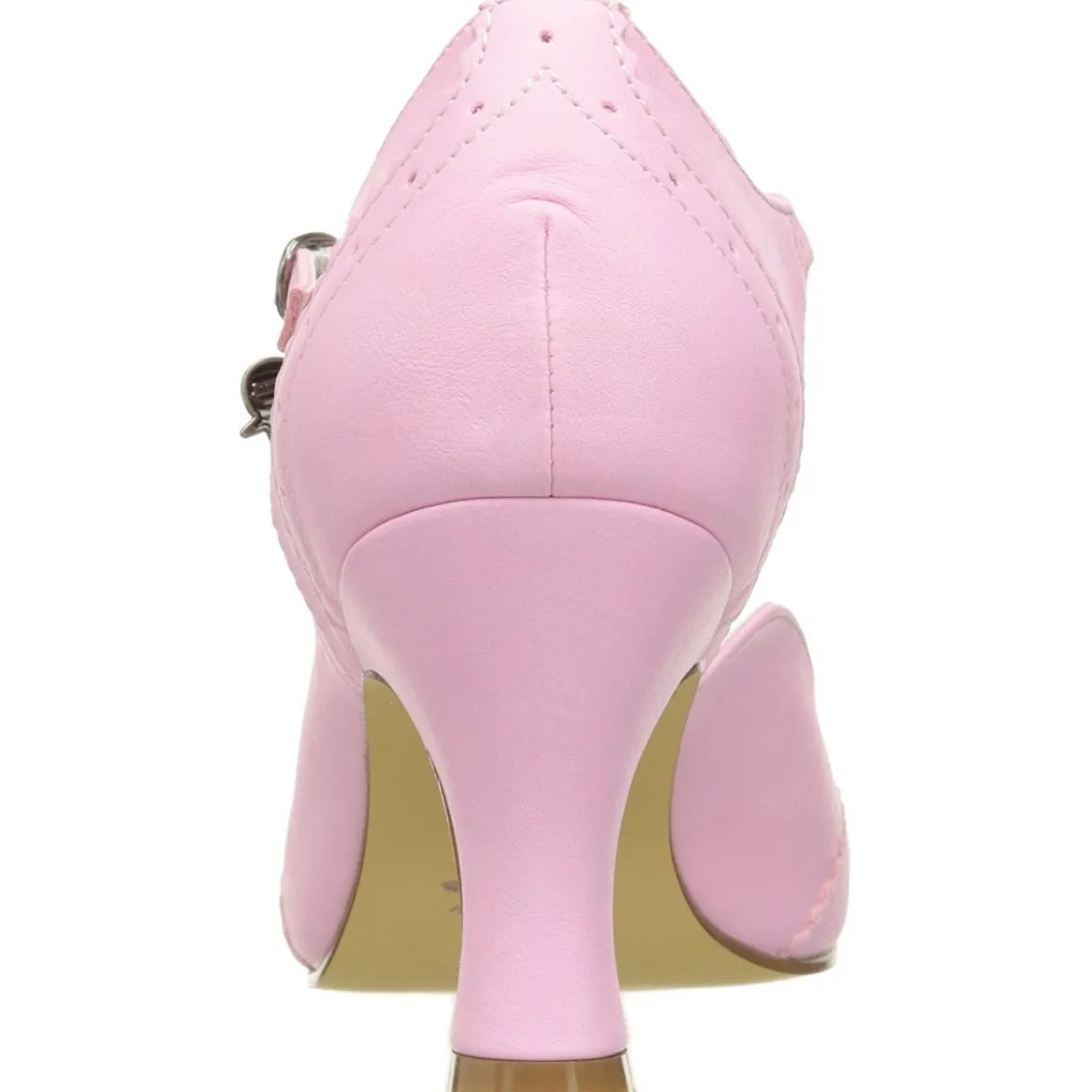 Rose 7,5 cm retro vintage FLAPPER-11 Pinup escarpins femmes à talons bas
