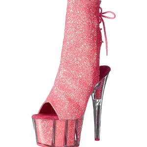 Rose etincelle 18 cm ADORE-1018G bottines a plateforme femmes