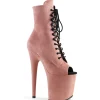 Rose faux suede 20 cm FLAMINGO-1021FS bottines de pole dance