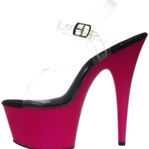 Rose Neon 18 cm ADORE-708UV Talons Hauts Plateforme