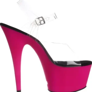 Rose Neon 18 cm ADORE-708UV Talons Hauts Plateforme