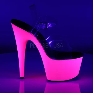 Rose Neon 18 cm ADORE-708UV Talons Hauts Plateforme