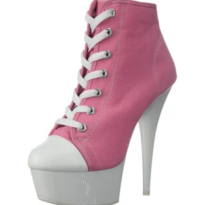 Rose Neon 15 cm DELIGHT-600SK-02 basket à talon aiguille en toile