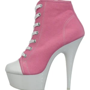 Rose Neon 15 cm DELIGHT-600SK-02 basket à talon aiguille en toile