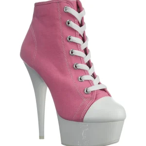 Rose Neon 15 cm DELIGHT-600SK-02 basket à talon aiguille en toile