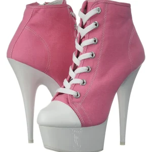 Rose Neon 15 cm DELIGHT-600SK-02 basket à talon aiguille en toile