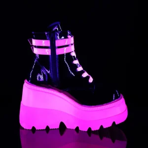 Rose neon 11,5 cm SHAKER-52 bottines cyberpunk plateforme