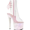 Rose paillettes 18 cm UNICORN-1018C bottines de pole dance