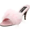 Rose Plumes 8 cm AMOUR-03 Chaussures Mules pour Hommes
