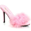 Rose Plumes 10 cm CLASSIQUE-01F Chaussures Mules pour Hommes