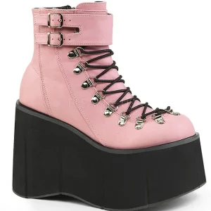 Rose Similicuir 11,5 cm KERA-21 bottines lolita talons compensées