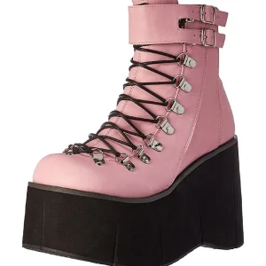Rose Similicuir 11,5 cm KERA-21 bottines lolita talons compensées