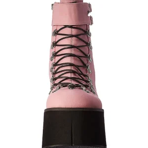 Rose Similicuir 11,5 cm KERA-21 bottines lolita talons compensées