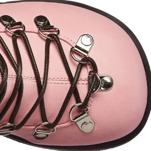 Rose Similicuir 11,5 cm KERA-21 bottines lolita talons compensées