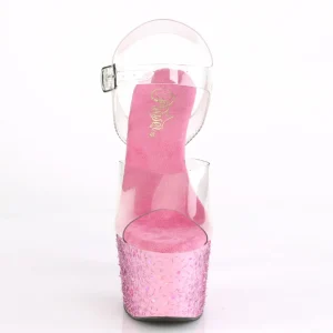 Rose transparent 18 cm ADORE-708CF chaussures de striptease