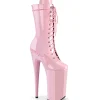 Rose Verni 25,5 cm BEYOND-1050 talons très hauts - bottines plateforme extrême