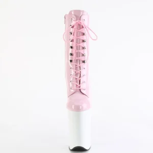 Rose Verni 23 cm INFINITY-10202 talons très hauts - bottines plateforme extrême