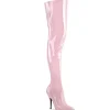 Rose Verni 13 cm SEDUCE-3010 bottes cuissardes hommes